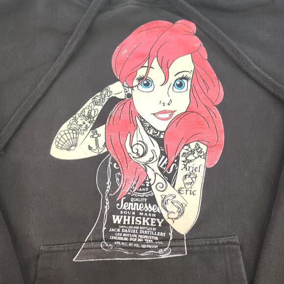 Tennessee Whiskey Sweatshirt Womens Medium Black Grunge Ariel Jack Daniels Punk - Picture 6 of 16